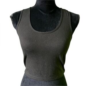 NVGTN Womens Black Crop Essential Tank Medium NWOT